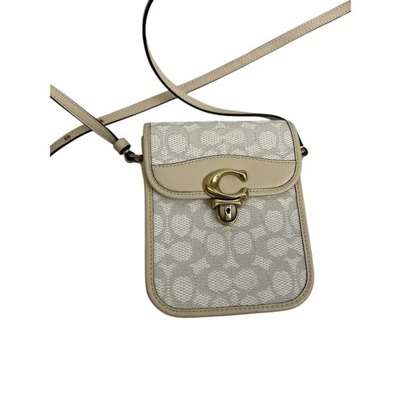 Coach Restored Tall Studio Crossbody Women's Shoulder Bag CA191 Brass/Chalk Ivo - Picture 8 of 16